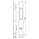 Cierre perimetral manual de tornillo oculto. Funciona con cilindro y llave. Incluye gancho y recibir