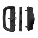 Cerradura-tirador Negro para puertas correderas de aluminio. Con cilindro y 2 llaves.