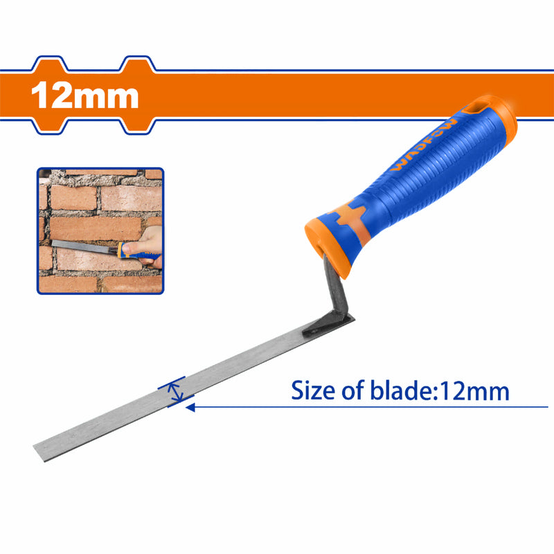 Paleta de Punta para Albañil 12mm Espesor: 1. 2mm Mango Plástico. Ideal para relleno entre Ladrillos.