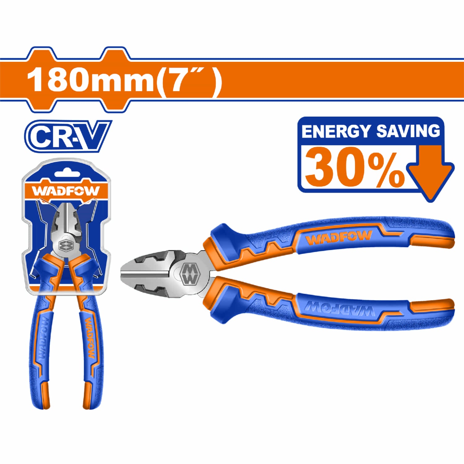 Alicate de corte diagonal de alta palanca 7" Ahorro de energía del 30% Mango cómodo. Acabado pulido.
