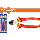 Alicate de corte diagonal 180mm(7") de mango aislado. Acabado negro pulido. Soporta 1000V
