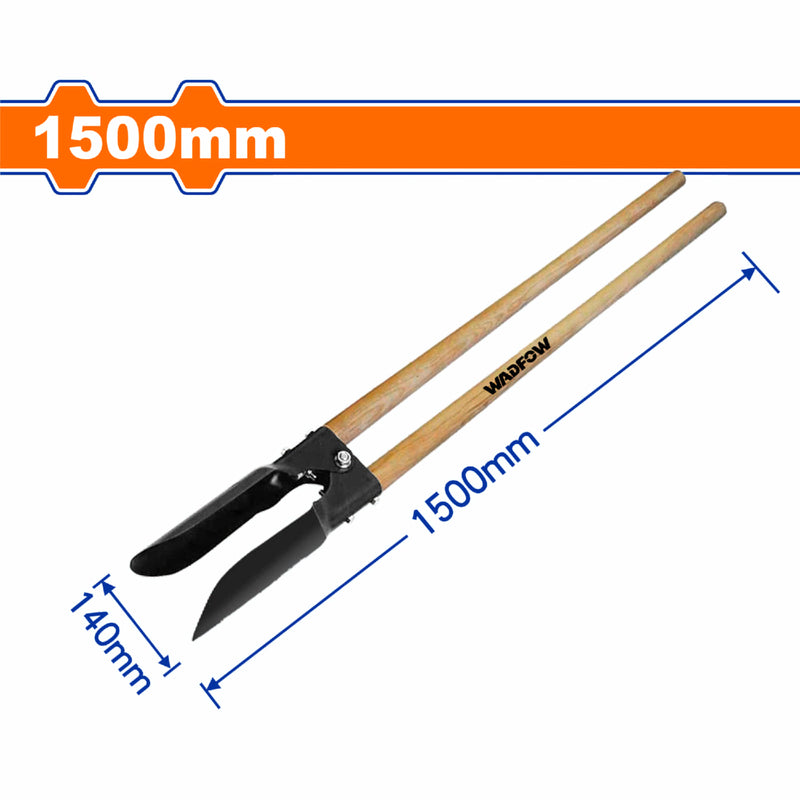 Pala Coa Excavadora de hoyos Cavador de hoyo. Propagación de punto:140mm Longitud:1500mm Calibre:2.2mm Diámetro mango:32mm