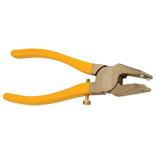 Pinza para abrir cortes de vidrio de tres puntos.