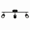 Lámpara de Techo Negra 3X GU10 Elegancia Moderna en Metal de Alta Calidad.
