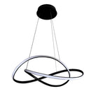 Lámpara Colgante LED Negra 48W, 500x160x1000mm CCT Ajustable, Estilo Moderno y Control Remoto.