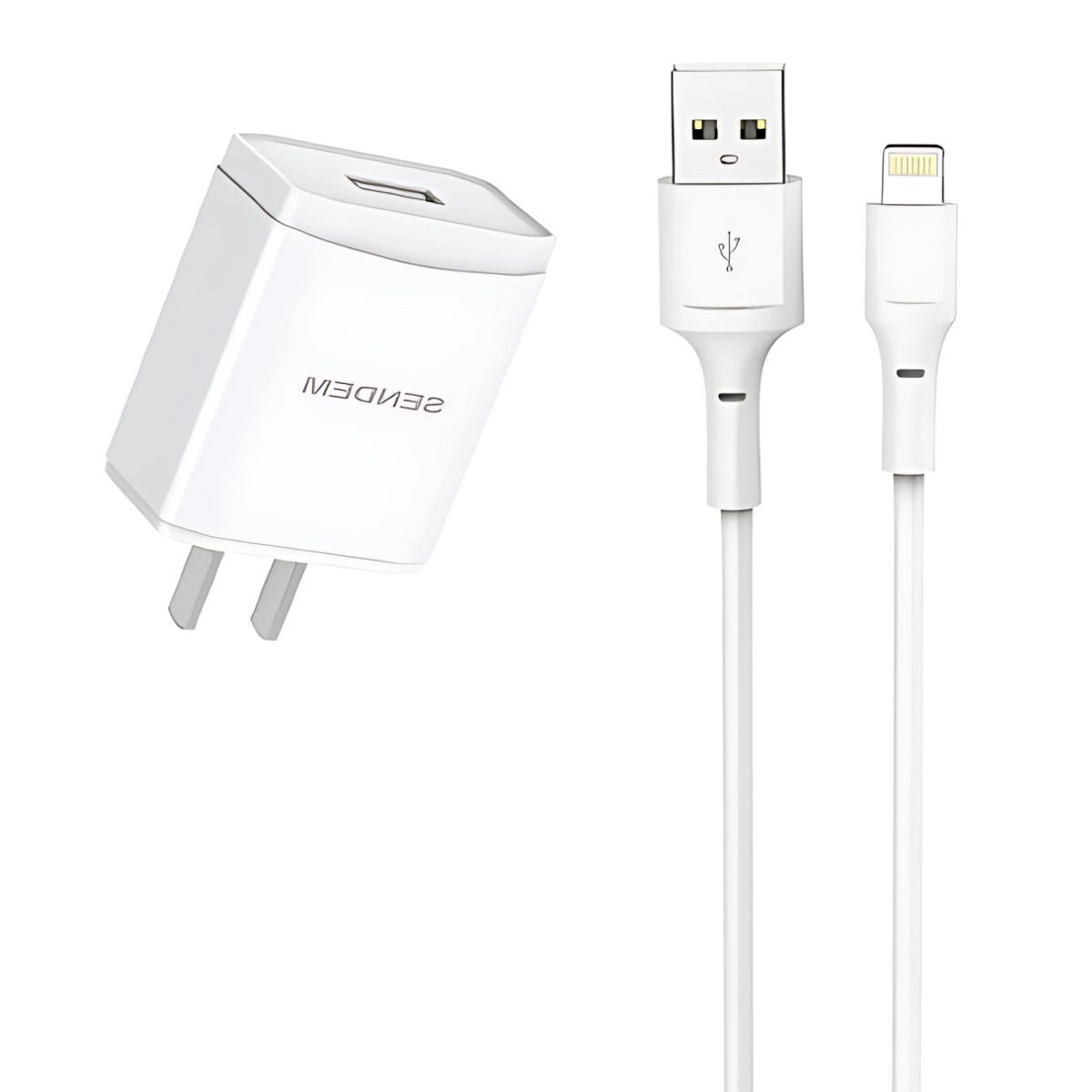 Cargador Rápido 45W con Cable Lightning. (1 metro) Adaptador de Pared. Compatible con apple.