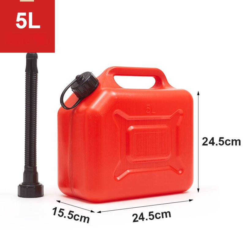 Tanque para gasolina, bidón, barril de 5LT, contenedor para combustible, aceite, diesel,  con boquilla flexible, pimpina.
