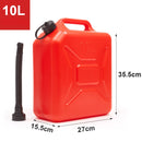 Tanque para gasolina, bidón, barril de 10LT, contenedor para combustible, aceite, diesel,  con boquilla flexible, pimpina.