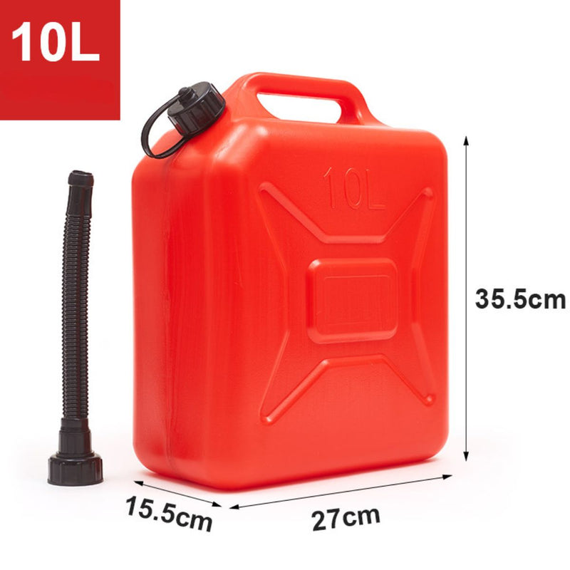 Tanque para gasolina, bidón, barril de 10LT, contenedor para combustible, aceite, diesel,  con boquilla flexible, pimpina.