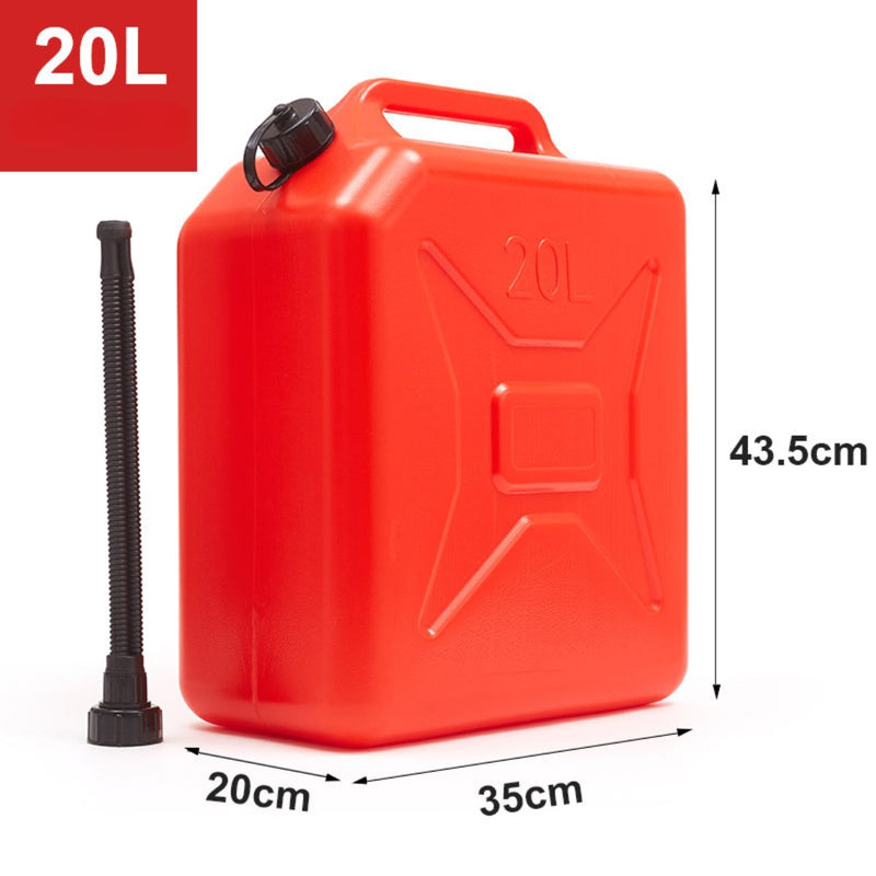 Tanque para gasolina, bidón, barril de 20LT, contenedor para combustible, aceite, diesel,  con boquilla flexible, pimpina.