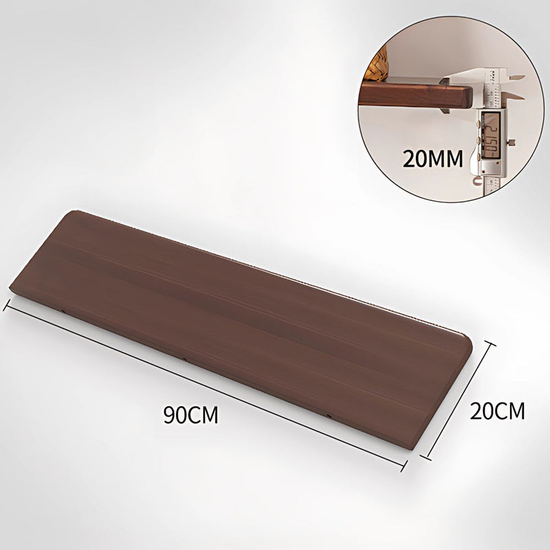 Repisa de pared. Estantería flotante. Tablilla de 20 x 90cm. Color chocolate.