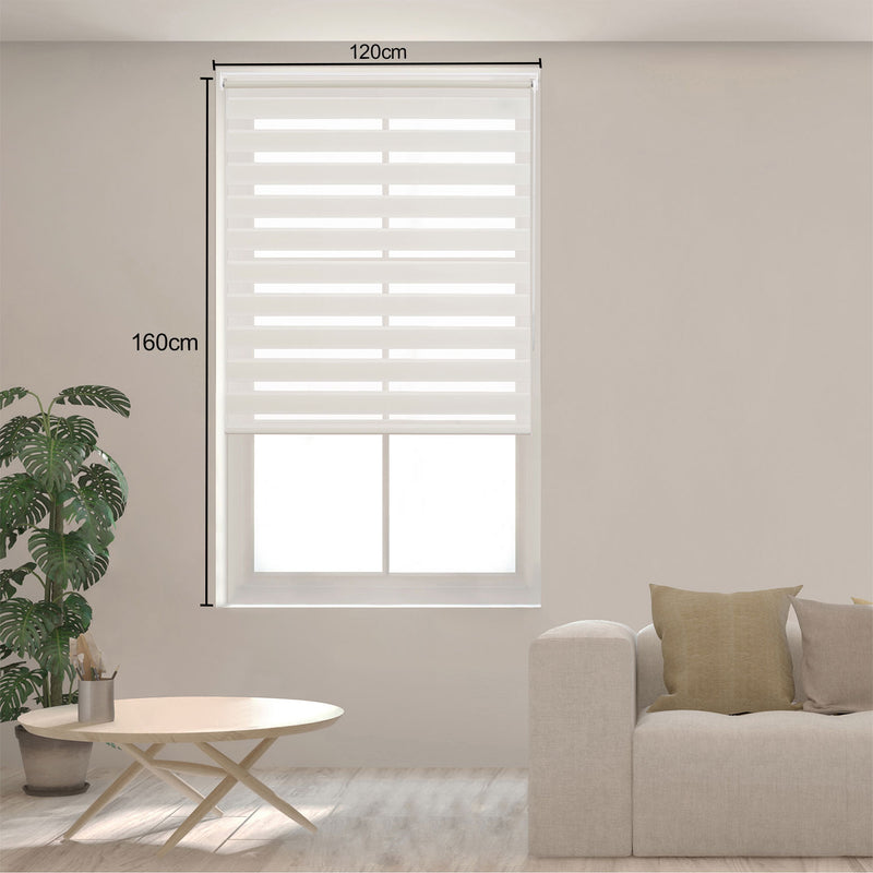 Persiana Roller Enrollable Eclipse Dual BLANCO LUMINA 120X160CM INSPIRE