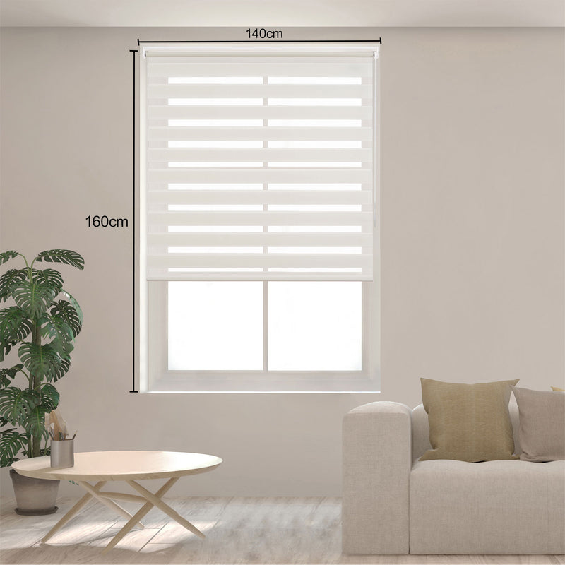 Persiana Roller Enrollable Eclipse Dual BLANCO LUMINA 140X160CM INSPIRE