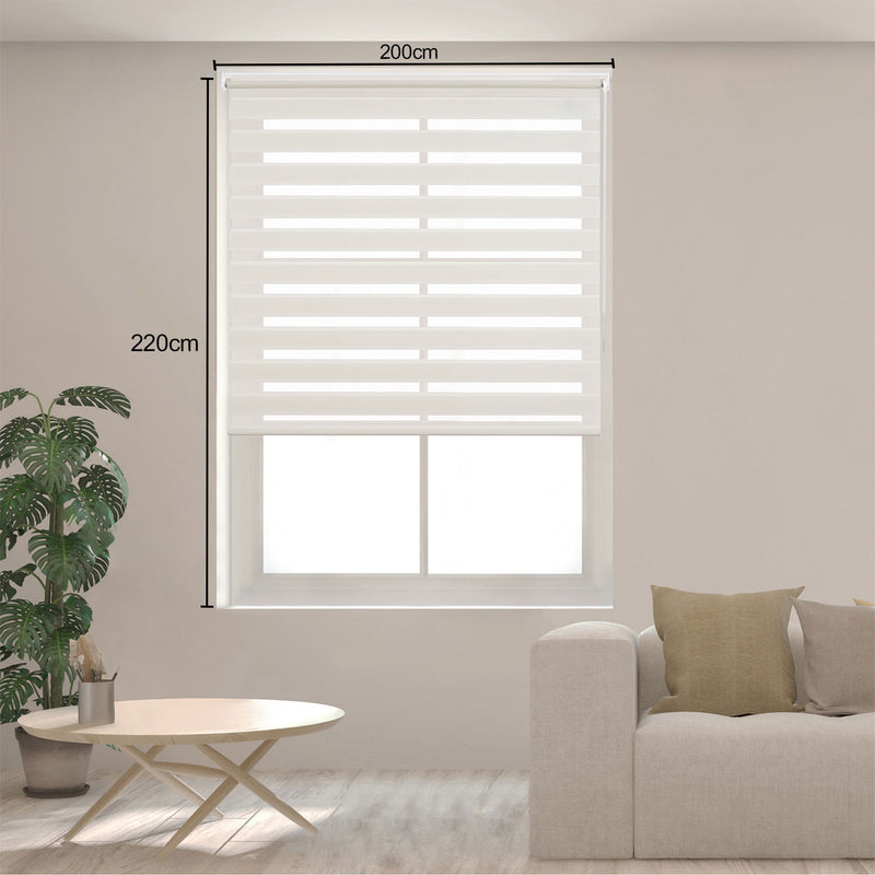 Persiana Roller Enrollable Eclipse Dual BLANCO LUMINA 200X220CM INSPIRE