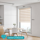 Persiana Roller Enrollable Eclipse BEIGE DUAL 80X160CM INSPIRE (Calidad Profesional)