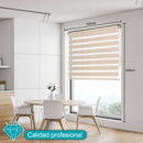 Persiana Roller Enrollable Eclipse BEIGE DUAL 140X160CM INSPIRE (Calidad Profesional)