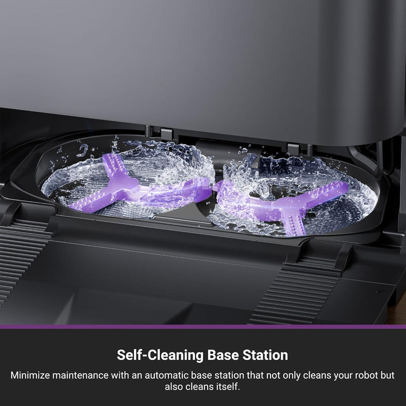 Robot Trapeador Aspiradora Eureka J15 Pro Ultra Negra 16,200Pa con Base 8 en 1, Agua Caliente y AI