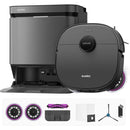 Robot Trapeador Aspiradora Eureka J15 Pro Ultra Negra 16,200Pa con Base 8 en 1, Agua Caliente y AI