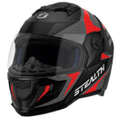 Casco Stealth Solid Brillante Negro/Rojo Talla L