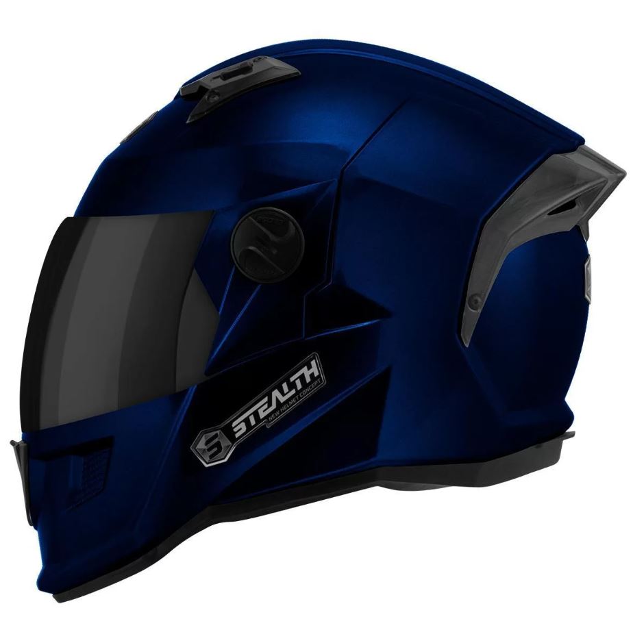 Cascos Stealth Solid Brillante Azul Oscuro