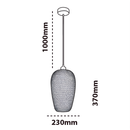 Lámpara Colgante Decorativa E27 Metal Ratán Negro IP20 Con Estilo Moderno Industrial. 230*370*1000mm