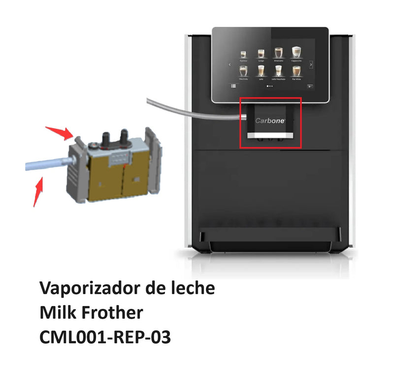 Repuesto Vaporizador de leche, Milk Frother, con manguera para maquina de café CML001