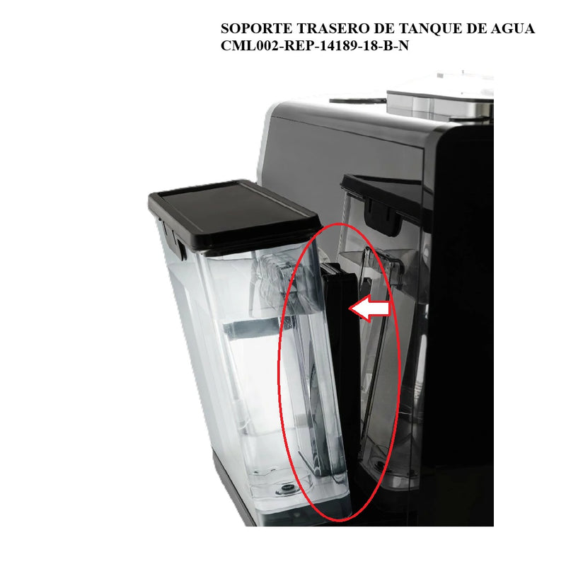 Manija soporte Trasero Tapa de tanque de agua, repuesto maquina de café CML002