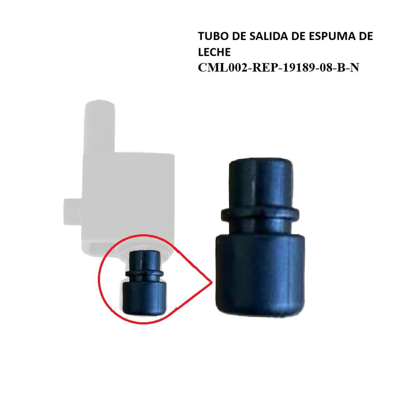 Tubo de salida de espuma de leche, repuesto maquina de café CML002