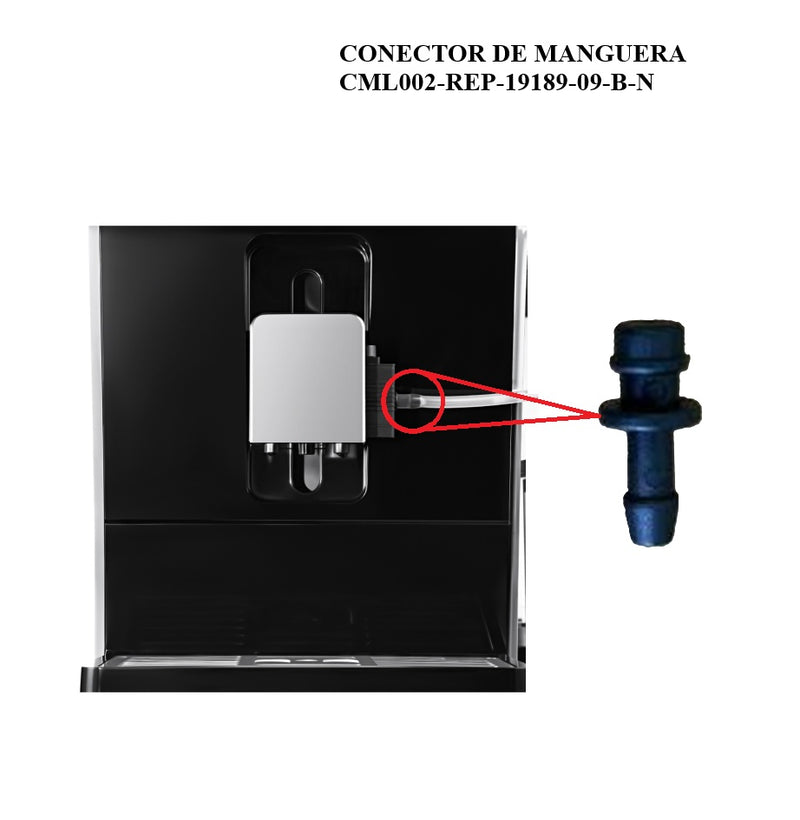 Conector de manguera surtidora de leche, repuesto maquina de café CML002