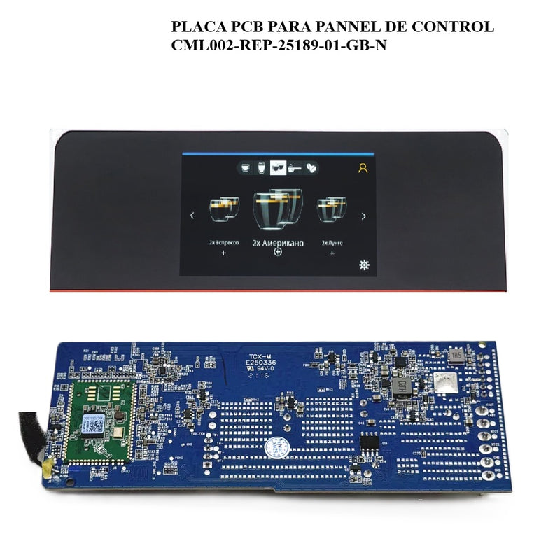 Placa PCB para pannel de control pantalla, repuesto maquina de café CML002