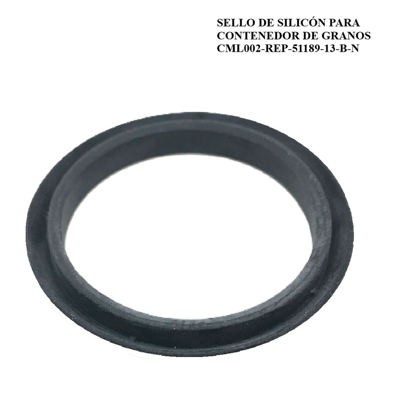 Sello silicón para contenedor de granos, repuesto maquina de café CML002