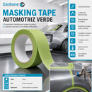 Cinta Masking Tape Automotriz 1/2" x 60 yd. Color Verde