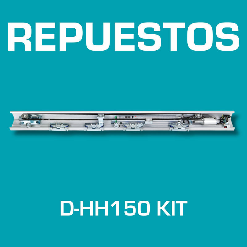Repuestos de Puerta automática de vidrio 4.2 mts largo puertas dobles o sencilla. Código D-HH150 KIT.