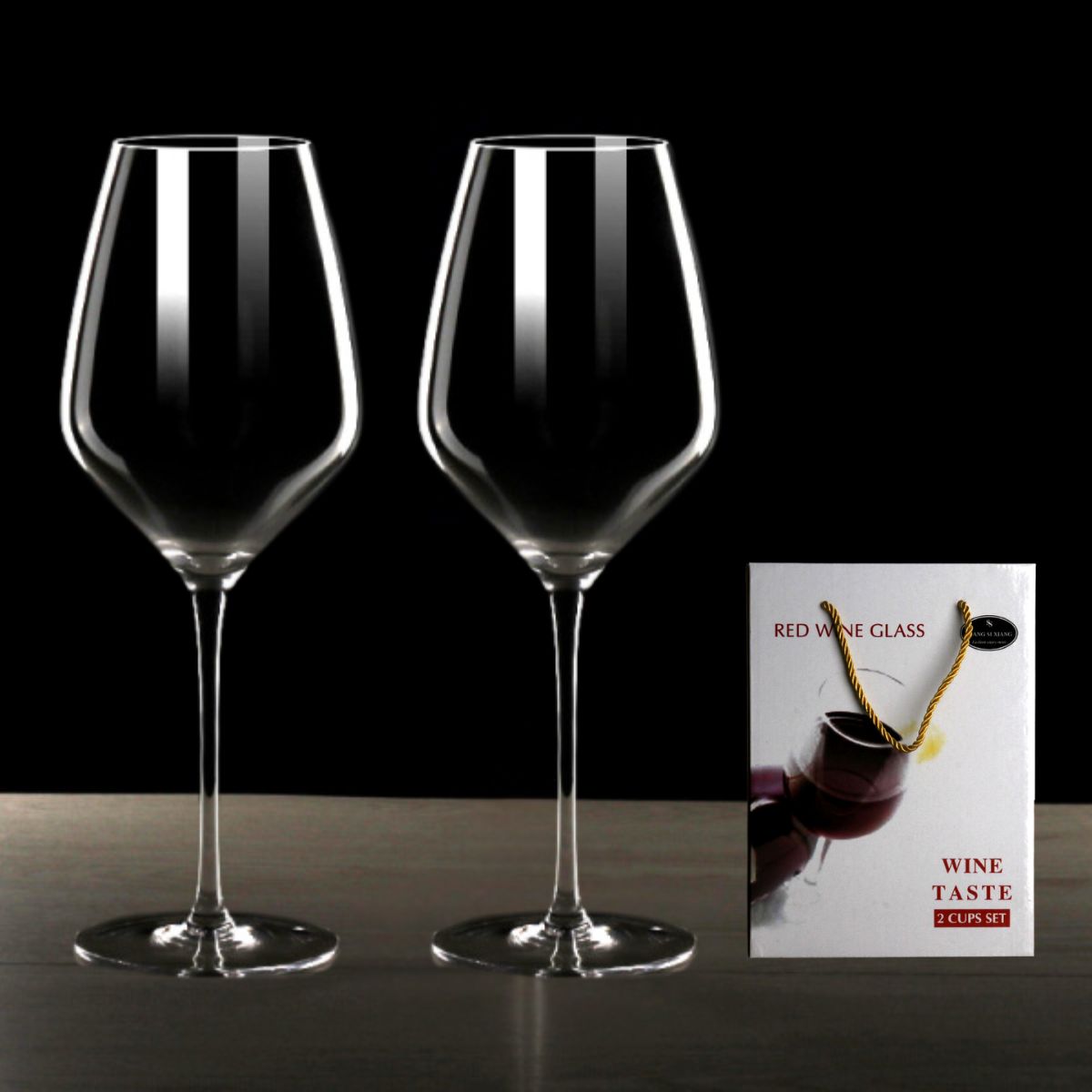 Copas de Vino Tinto de Cristal 770 ml. (Set de 2 pzs) Elegantes y Livianas.