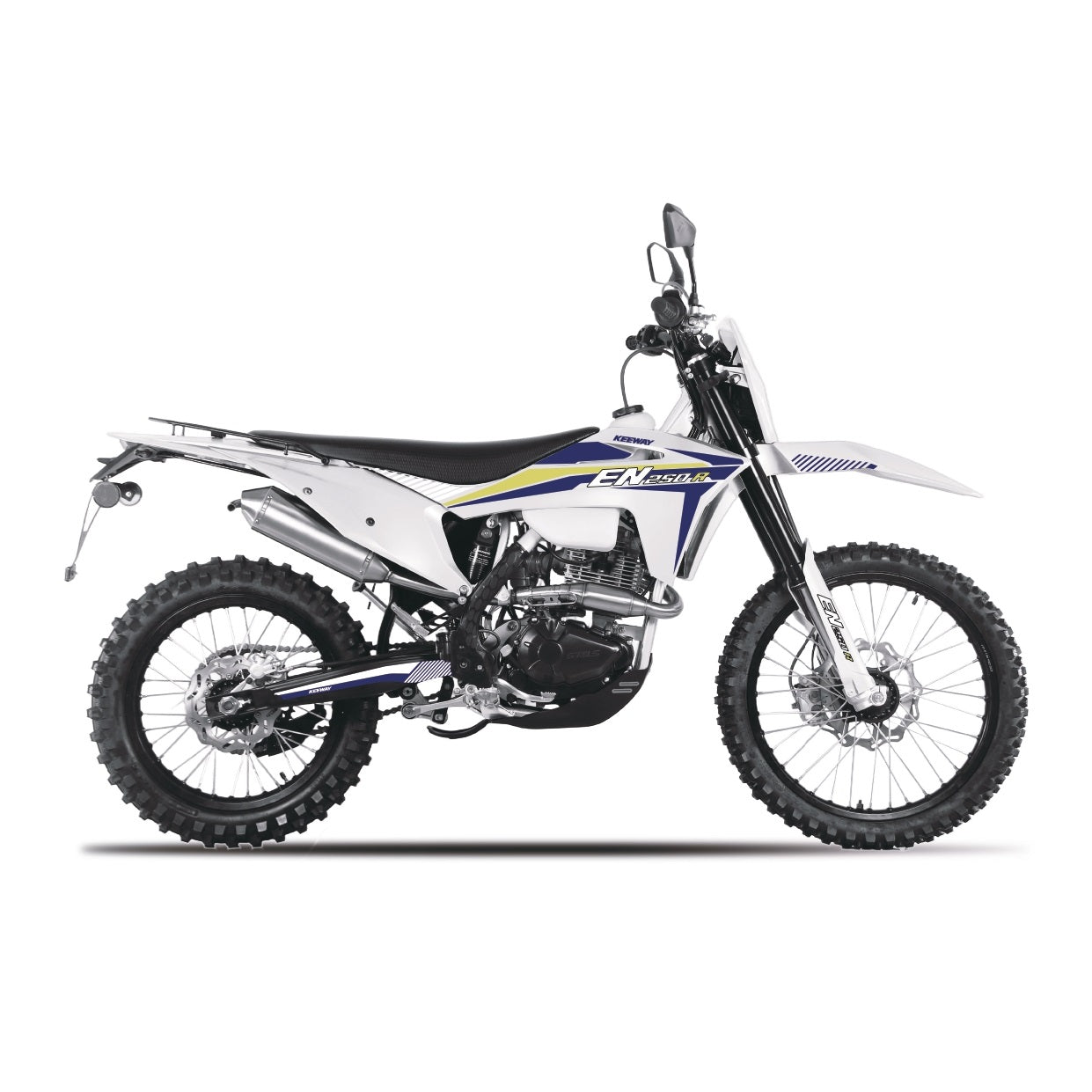 Moto Keeway EN250R 250cc Color Blanco Motor Monocilíndrico 4 Tiempos. 4 Valvulas.