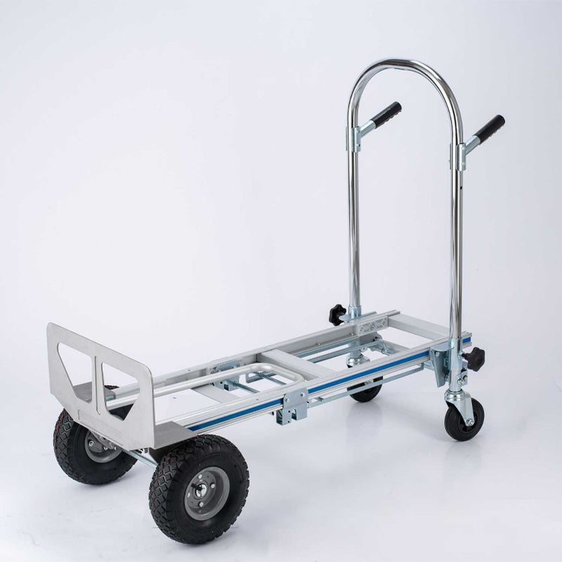 Carretilla Carrito de carga plegable convertible 4 en 1 industrial ruedas de goma max. 350kg Acero y aluminio