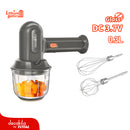 Batidora de mano Inalámbrica 25W. Cargador tipo C 3.7V. 3 Velocidades. Cable USB tipo Samsung. Incluye accesorios.