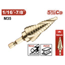 Broca Escalonada HSS M35 3/16" - 7/8" Hexagonal 5% Cobalto Pasos 1/16"
