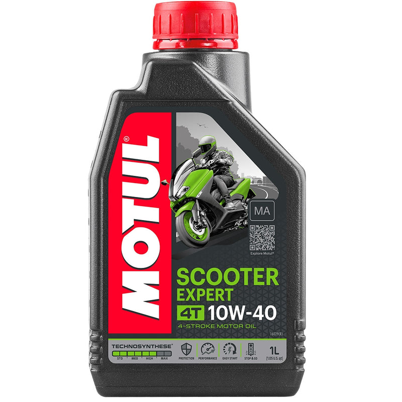 Aceite semisintético para motos tipo scooter 10W-40. Motul, 1L.