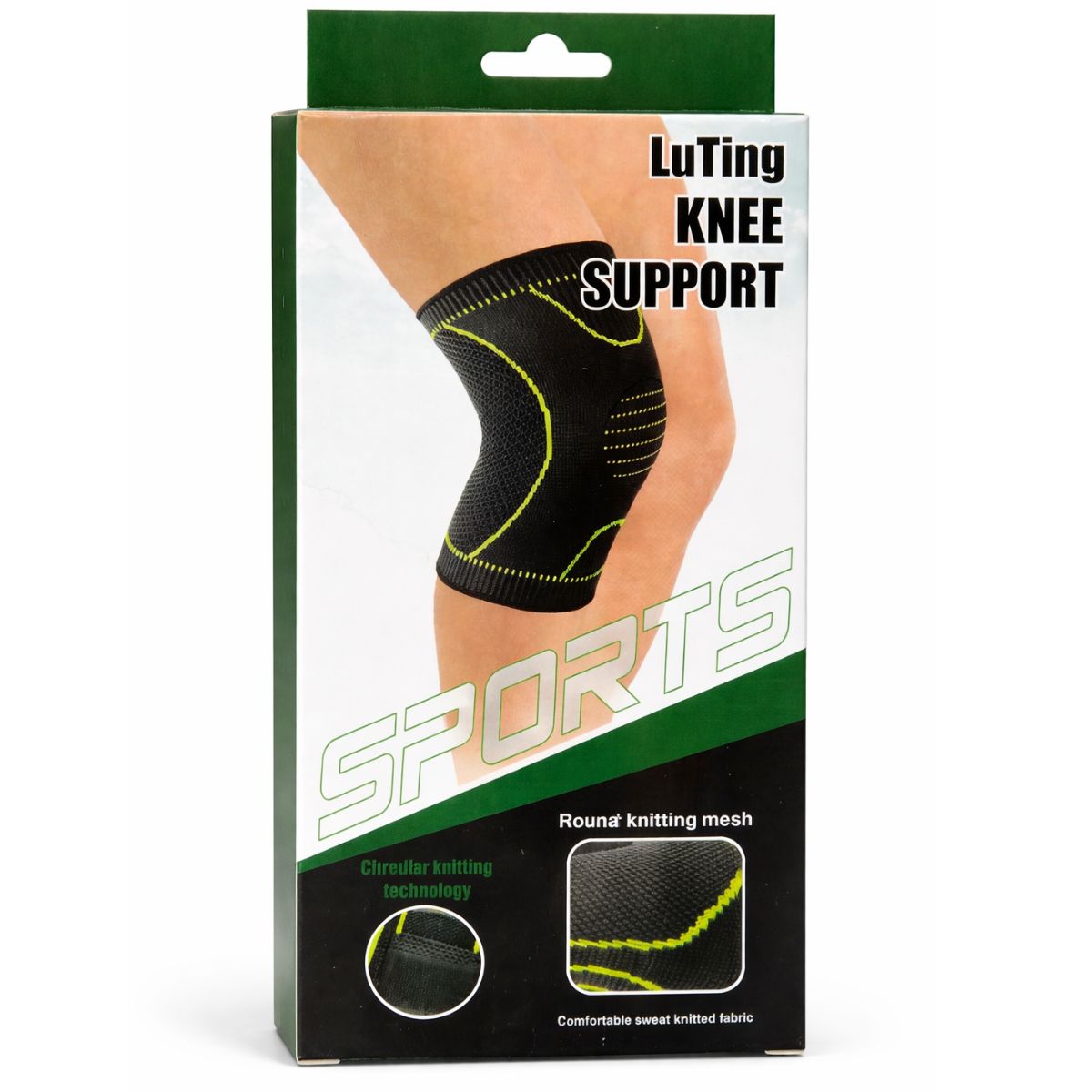 Rodillera Deportiva Elástica de Compresión. Soporte de Rodilla Transpirable con Tejido de Malla Ideal para Deporte y Entrenamiento