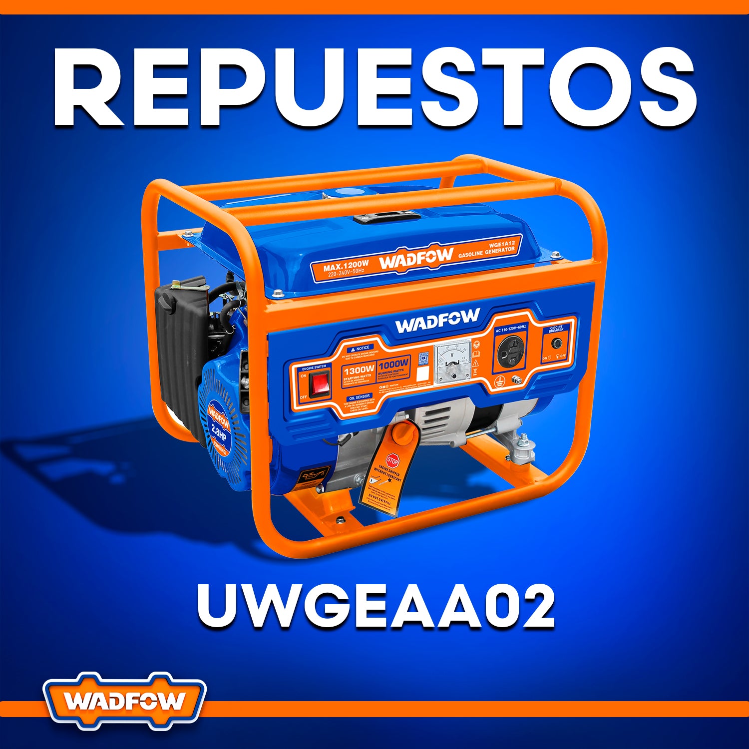 Repuestos de Generador a Gasolina 1200W UWGEAA02