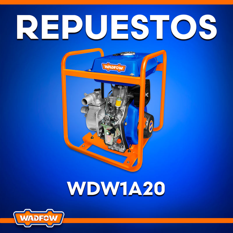 Repuestos de Bomba de Agua a Diesel 3.8 HP. Diámetro de salida 2" WDW1A20