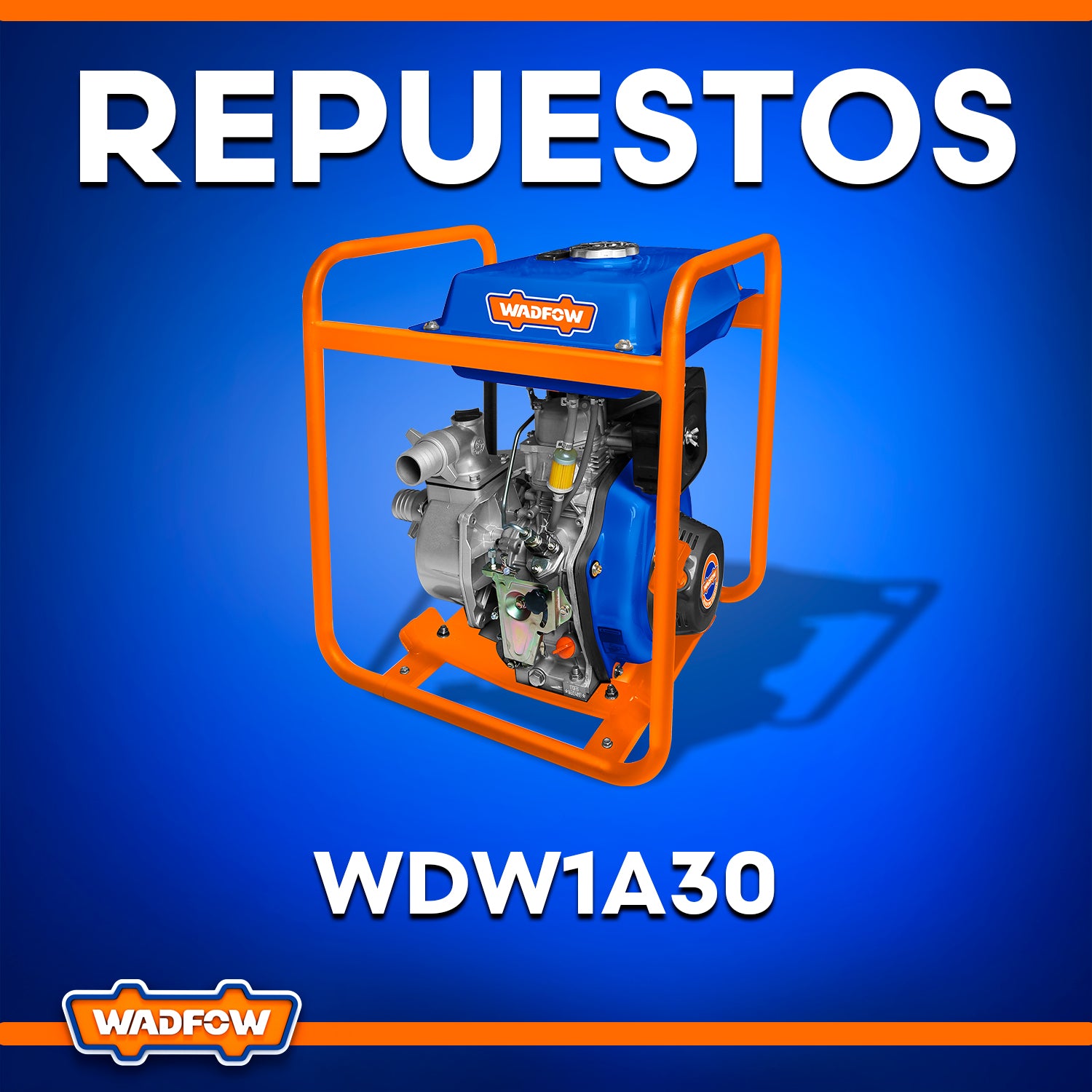 Repuestos de Bomba de Agua a Diesel 5.3 HP. Diámetro de salida 3" WDW1A30