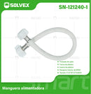 Tubo De Abasto Manguera Flexible 40Cm. Nylon Trenzado Con Tuercas Plásticas H1/2'' x H1/2''.