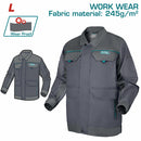 Camisa de Trabajo con material reflectante y bolsillos. Talla L Color Gris manga larga