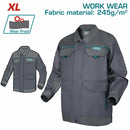 Camisa de Trabajo con material reflectante y bolsillos. Talla XL Color Gris manga larga