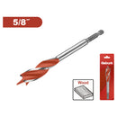 Broca Espiral con Punta para Madera 5/8" Acero al carbono