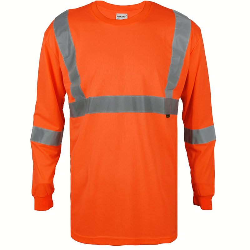 Camisas Suéter De Seguridad Con Rayas Reflectivas. Talla L (Color Naranja Fosforescente). Manga larga.