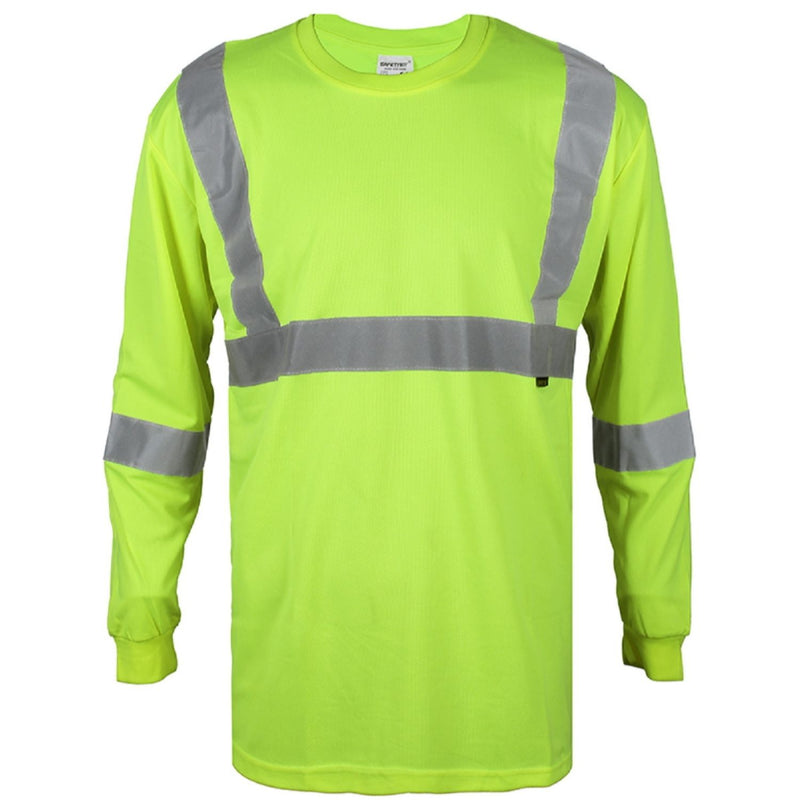 Camisas Suéter De Seguridad Con Rayas Reflectivas. Talla L (Color Verde Fosforescente). Manga Larga