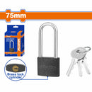 Candado largo de hierro 75mm. Incluye 3 llaves.